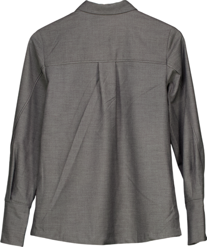 Karen Millen Grey Wool Blend Shirt UK 6