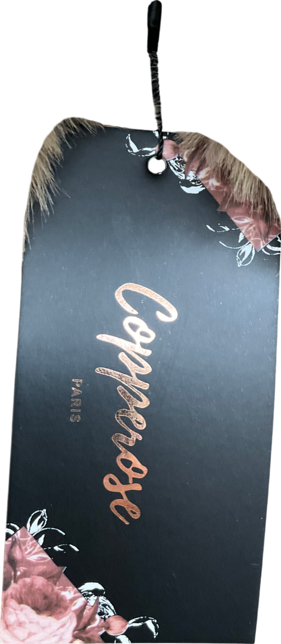 Copperose Brown Faux Fur Coat In Camel UK S/M