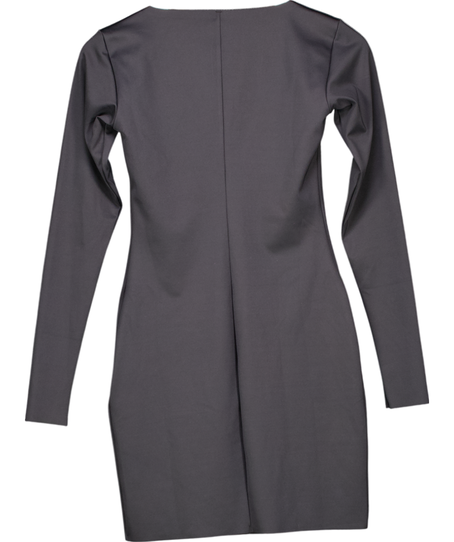 SKIMS SKIMS Black SKIMS Body Long Sleeve Slip Minidress UK L