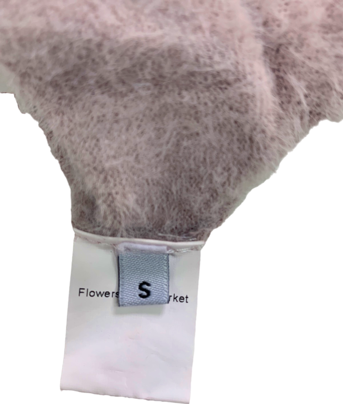 Flower & Bros Market Pink Fuzzy Cropped Cardigan S