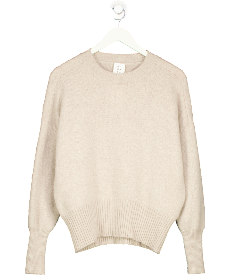 almada label Beige Mica Crewneck Sweater UK M