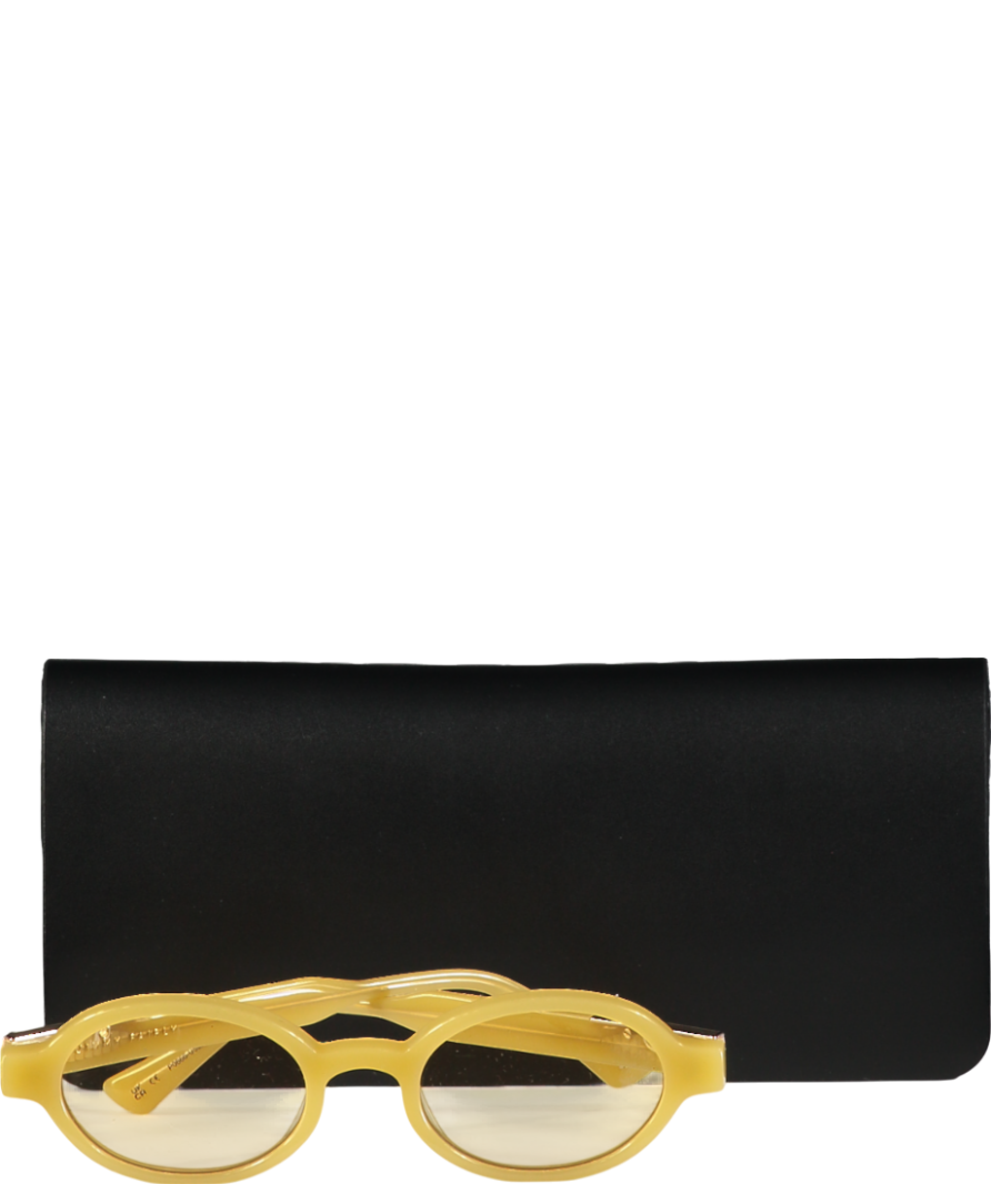 Jimmy Fairly The Elvie Yellow Sunglasses In Case One Size