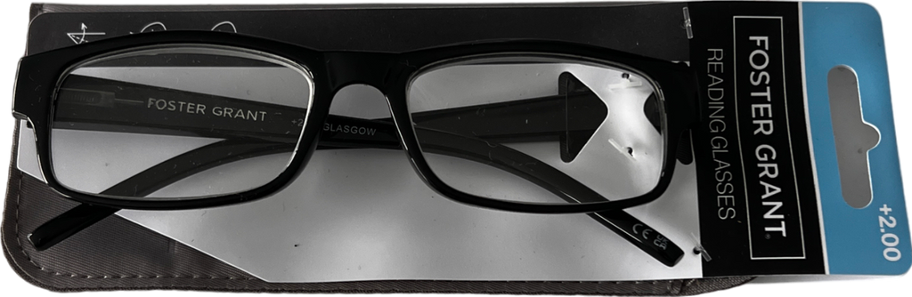 Foster Grant  Glasgow Lenses Reading Glasses Black +2