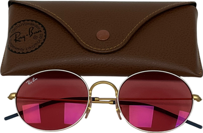 Ray-Ban Pink Oval Metal 3594 Sunglasses
