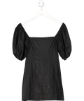 Verge Girl Black Puff Sleeve Mini Dress UK 6