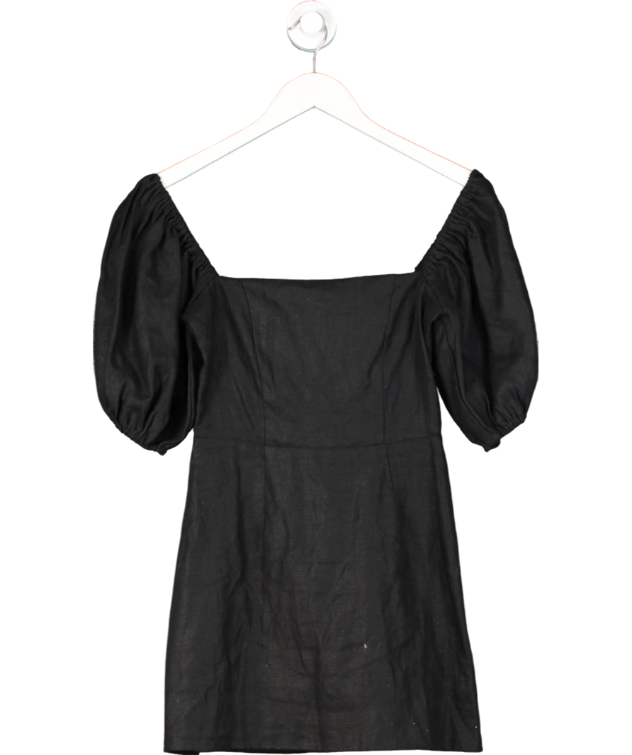 Verge Girl Black Puff Sleeve Mini Dress UK 6