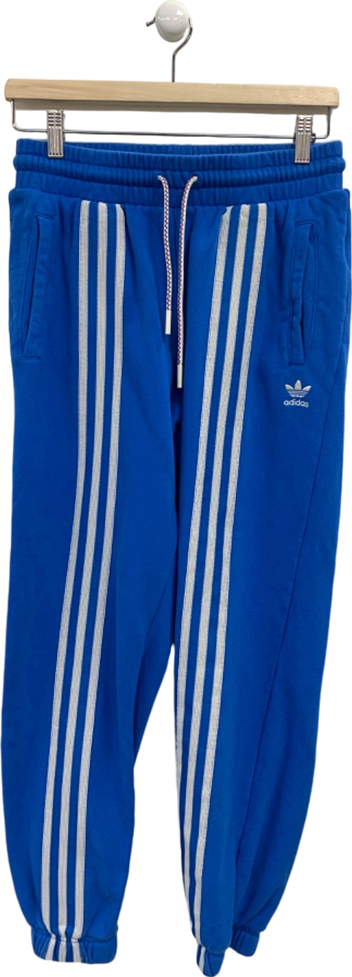 Adidas Blue 3-Stripes Joggers UK S