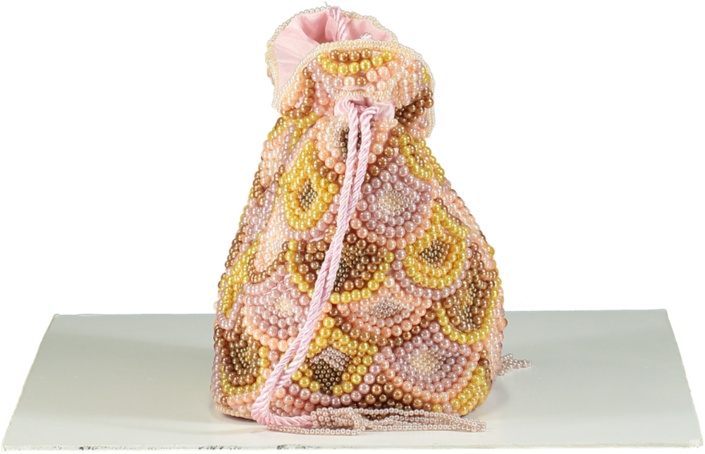 From St Xavier Multi Scalloped Drawstring Bag