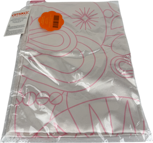 Amika Cream White And Pink Abstract Pillow Case One Size