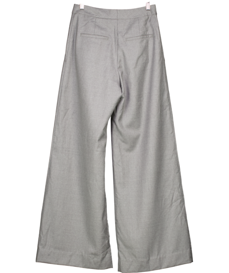 Serena Bute Grey Wide Leg Tailored Trousers UK XS