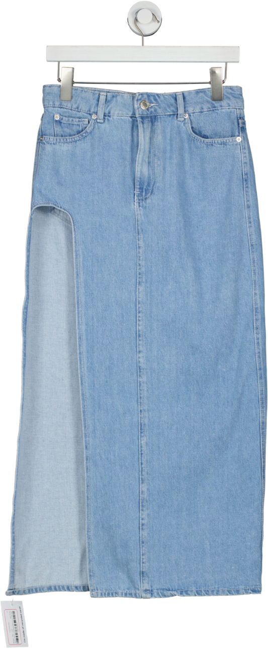Bershka Blue Long Denim Skirt UK 8