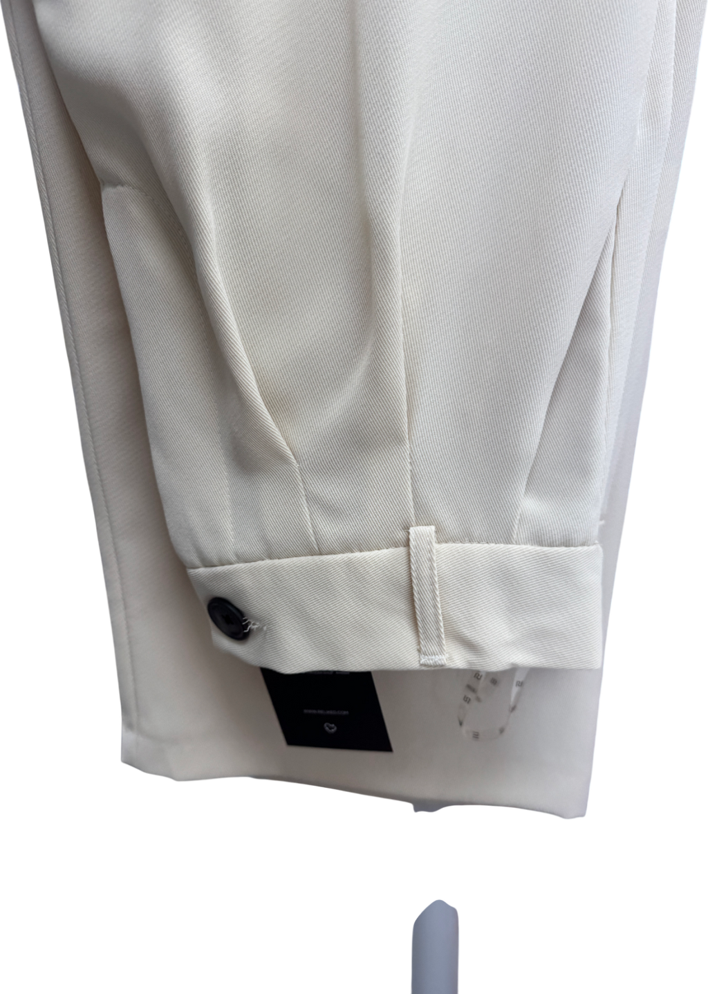 River Island Cream pleated Straight Leg Trousers UK 6