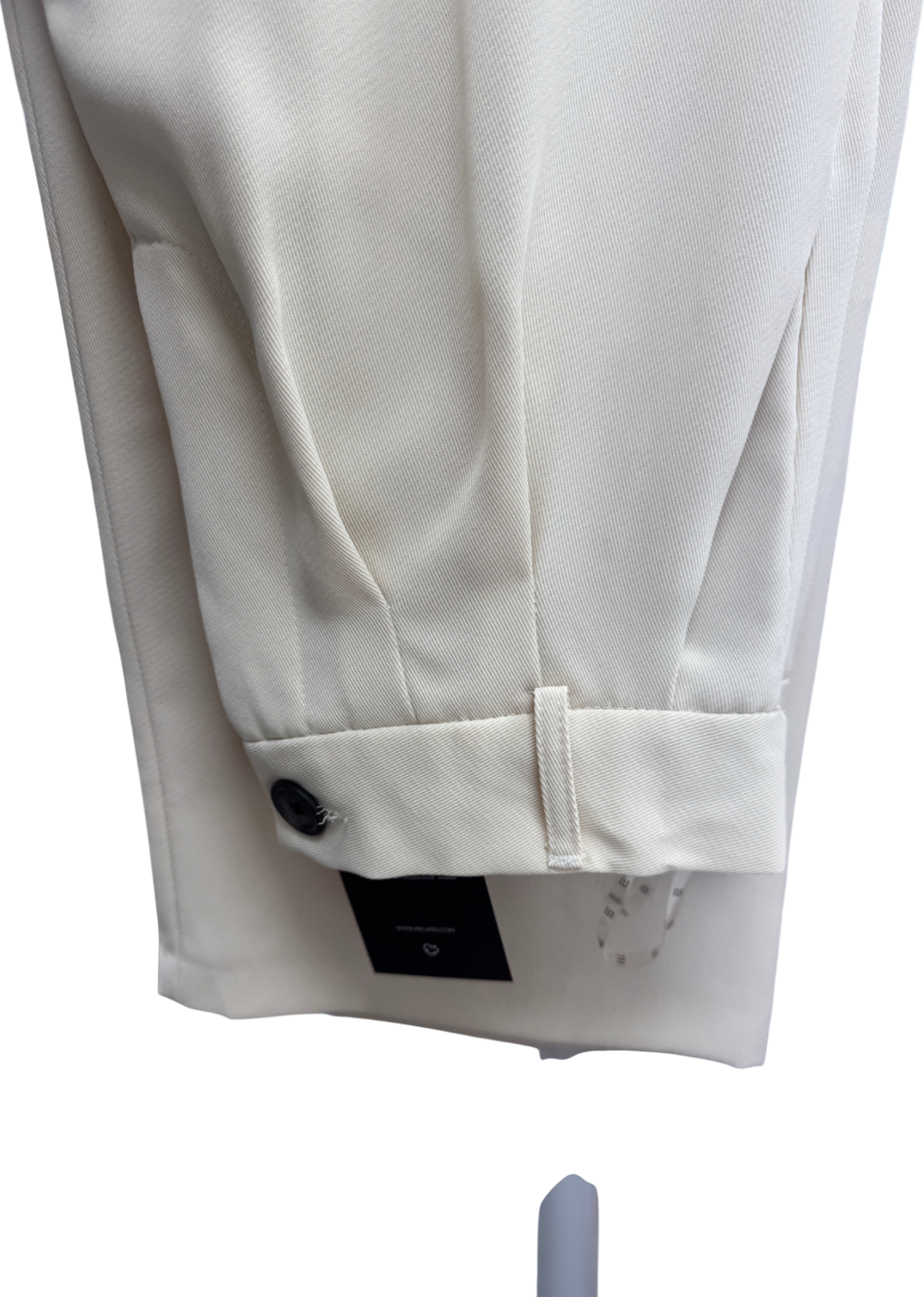 River Island Cream pleated Straight Leg Trousers UK 6