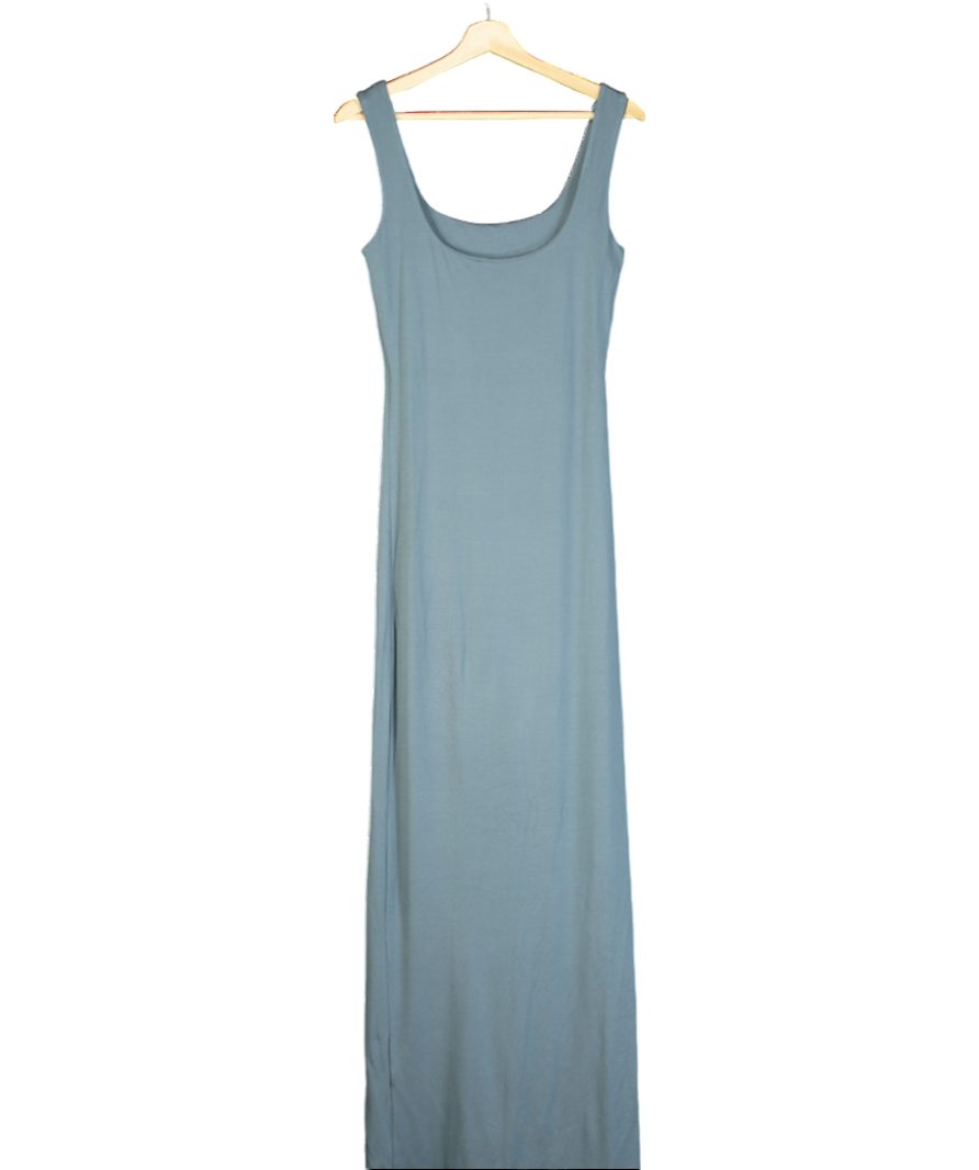 Viveh Blue Sapphire Sleeveless Jersey Maxi Dress UK 4