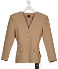 ASOS Beige Design Camel Cinced Waist Blazer UK 8