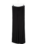 Whistles Black Wide Leg Lightweight Textured Trousers UK 10