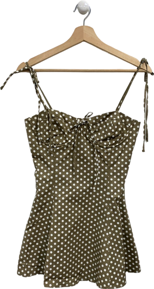 Majorelle Brown Polka Dot Dress UK S