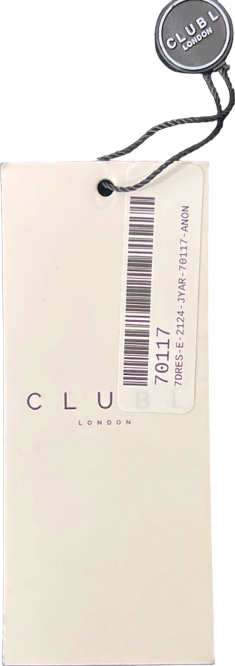 Club London Black One-Shoulder Dress With Floral Detailing UK 10