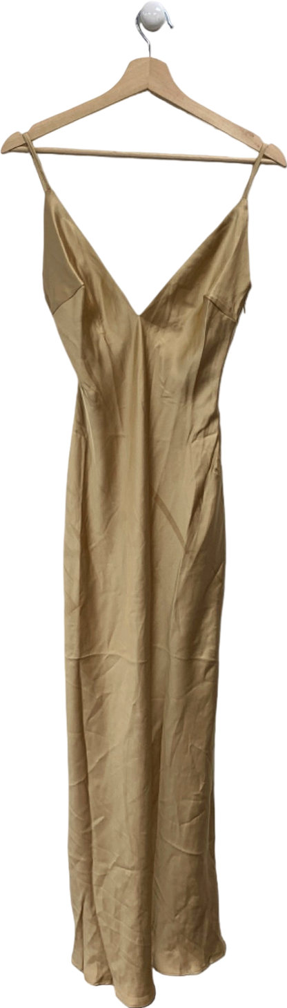 Pretty Lavish Bronze Jode Maxi Dress UK 6