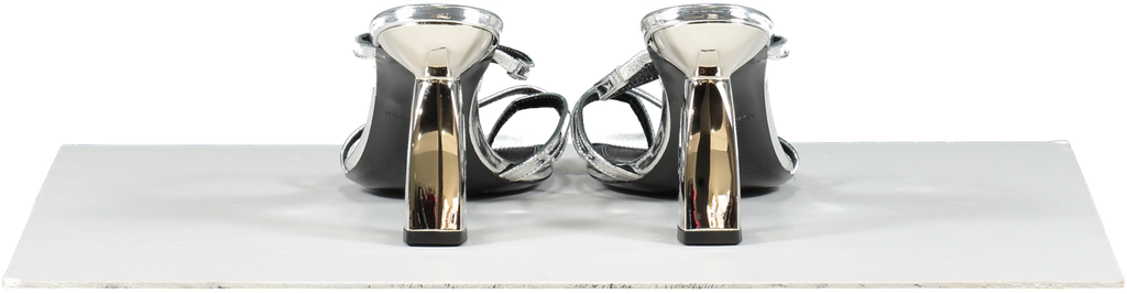 nodaleto Metallic Silver Angel Heeled Sandals UK 6 EU 39 👠