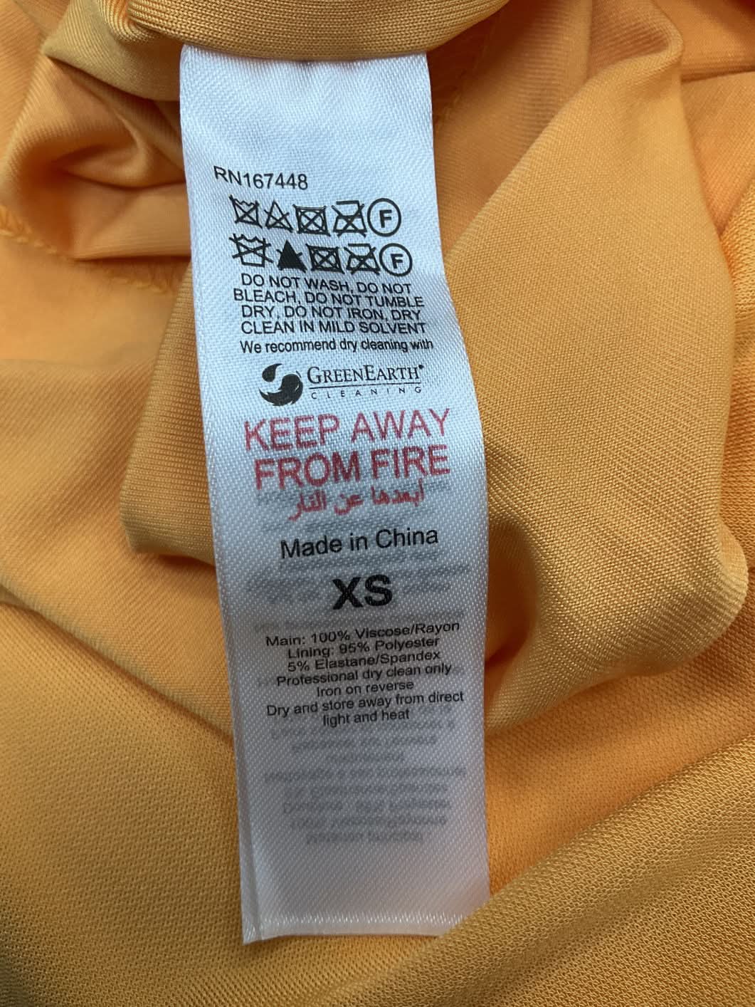 Karen Millen Orange Premium Stretch Crepe Jersey Plunge Neck Maxi Dress UK XS