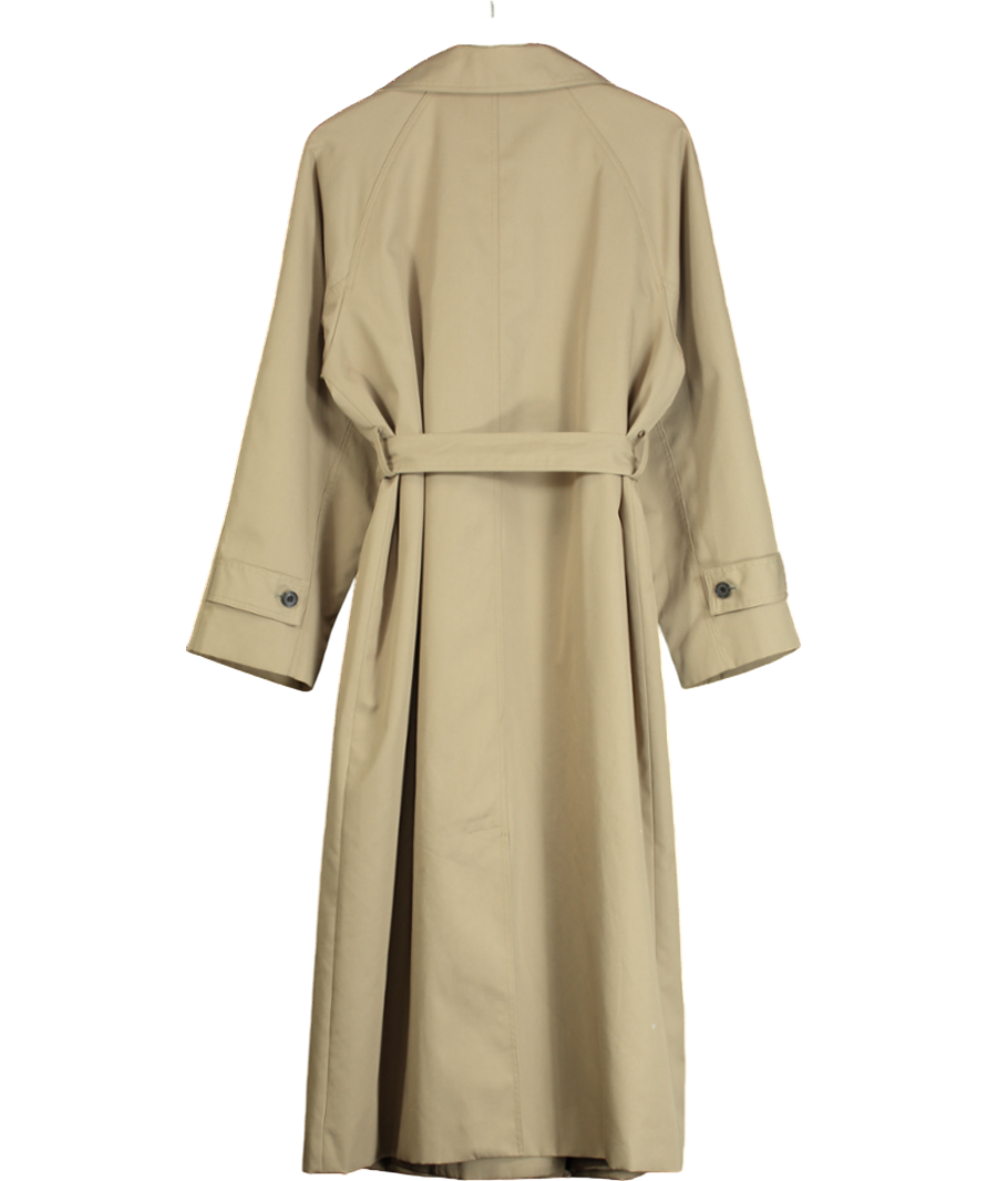 vergamot Beige Belted Hidden Button Trench Coat UK S/M