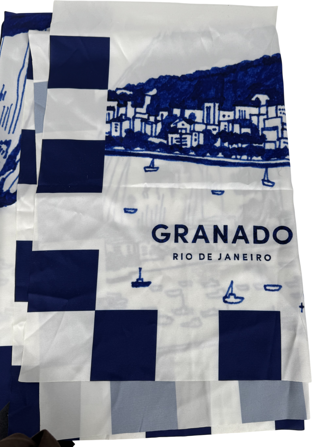 Grando Rio De Janeiro White Silk Scarf