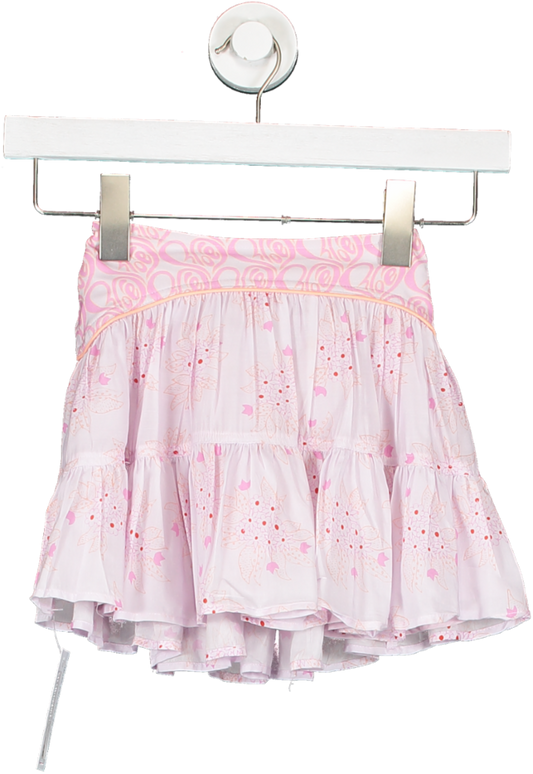 Chloé Pink Floral-print Tiered Skirt 6 Years