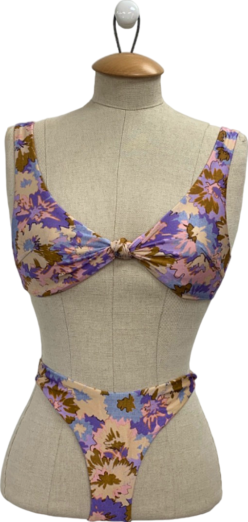 Zimmermann Multi-Coloured Floral Print Bikini UK 8