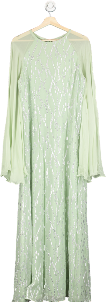 Payal Jain Mint Green Sequin Embellished Maxi Dress Size 14