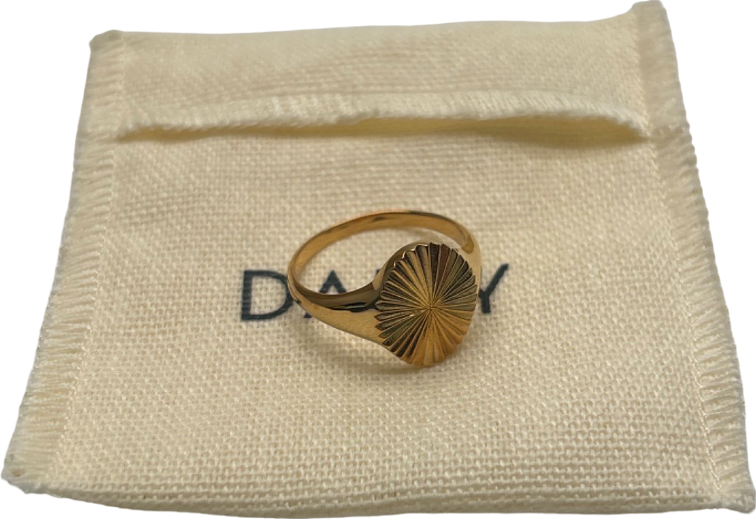 Daisy London Gold Plated Stacking Ring UK M