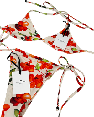 SLA the label Multicoloured 2-piece Capri Bikini Set UK S/M
