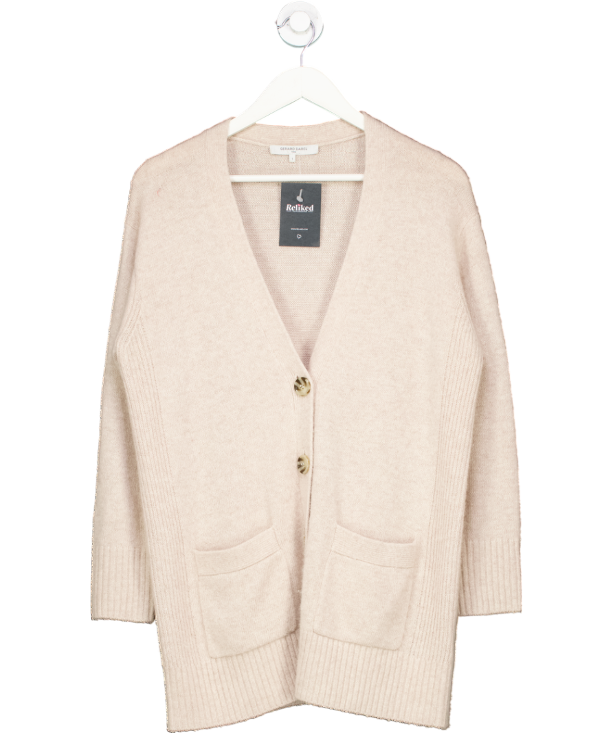 Gerard Darel Beige Wool Blend Cardigan UK S