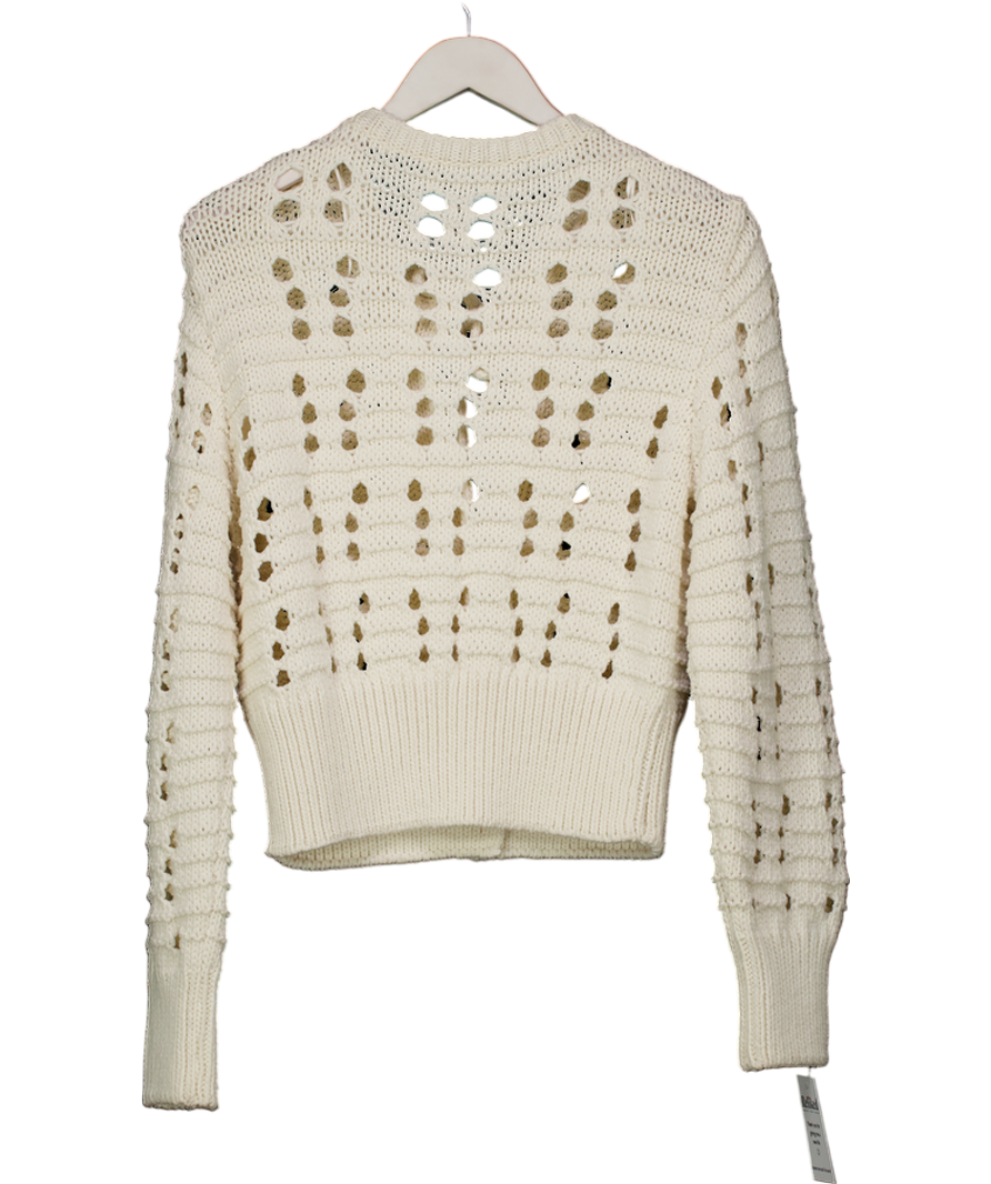 ZARA Cream Open Knit Cardigan Top UK L