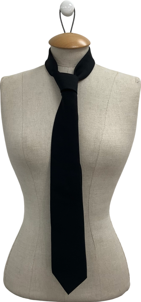 Bow Tie House Black Solid Colour Necktie One Size