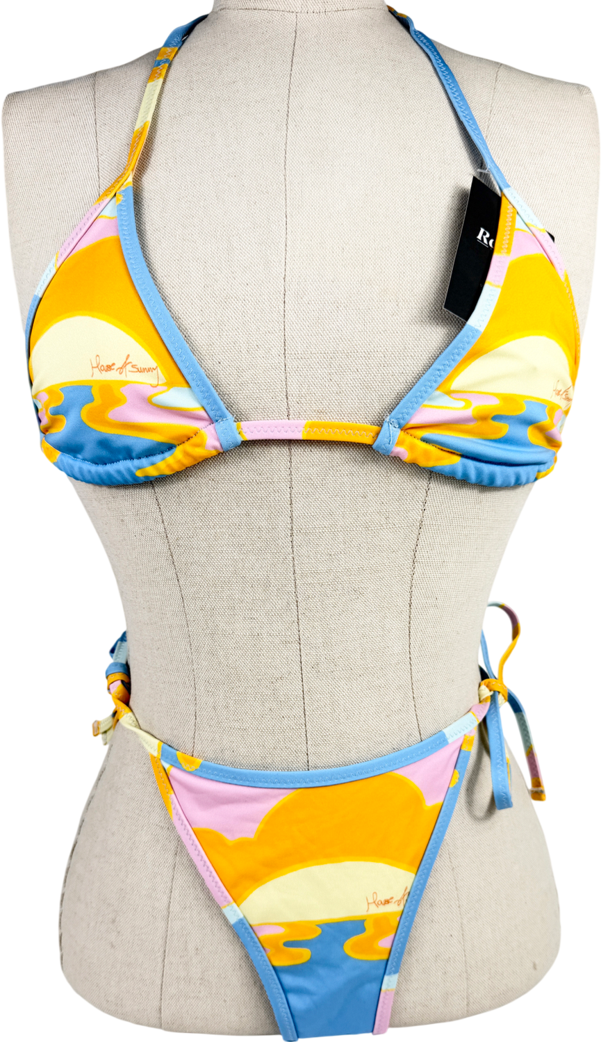 HOUSE OF SUNNY Multicoloured Tripper Printed Bikini UK XS