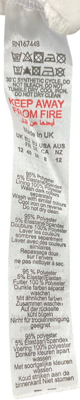 boohoo White One Shoulder Rouched Mesh Maxi Dress UK 12