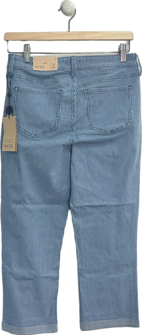 NYDJ Blue Striped Chloe Crop Jeans UK 10