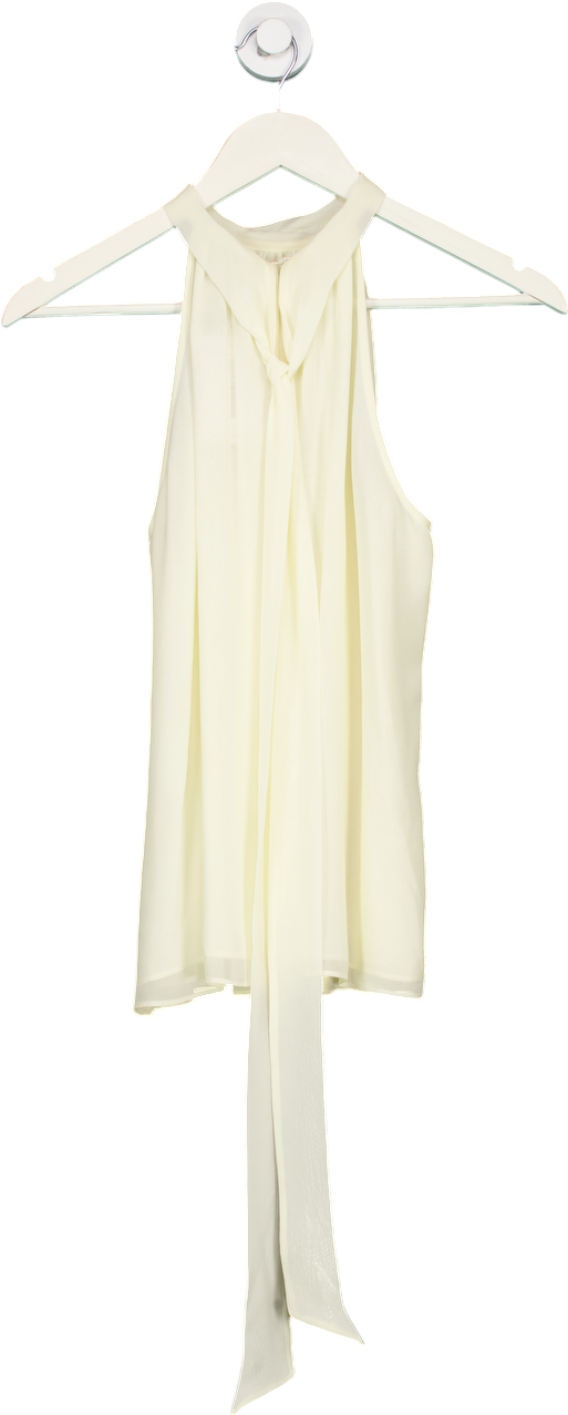 LILYSILK Cream Halter Neck Silk georgette Top UK 10