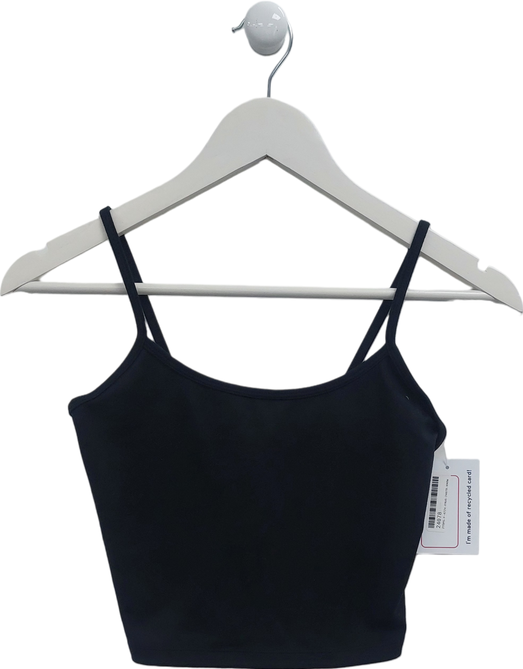 Saski Black Cropped Tank UK S