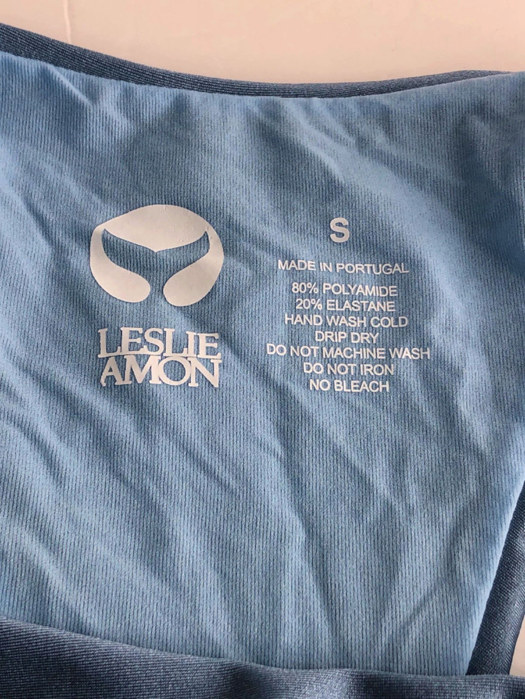 Leslie Amon Teal Blue Bandeau Bikini Set UK M