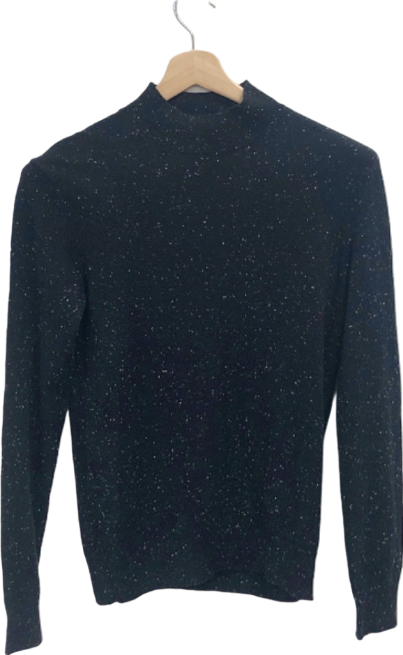 Club Monaco Black Speckled Cashmere Jumper UK XS