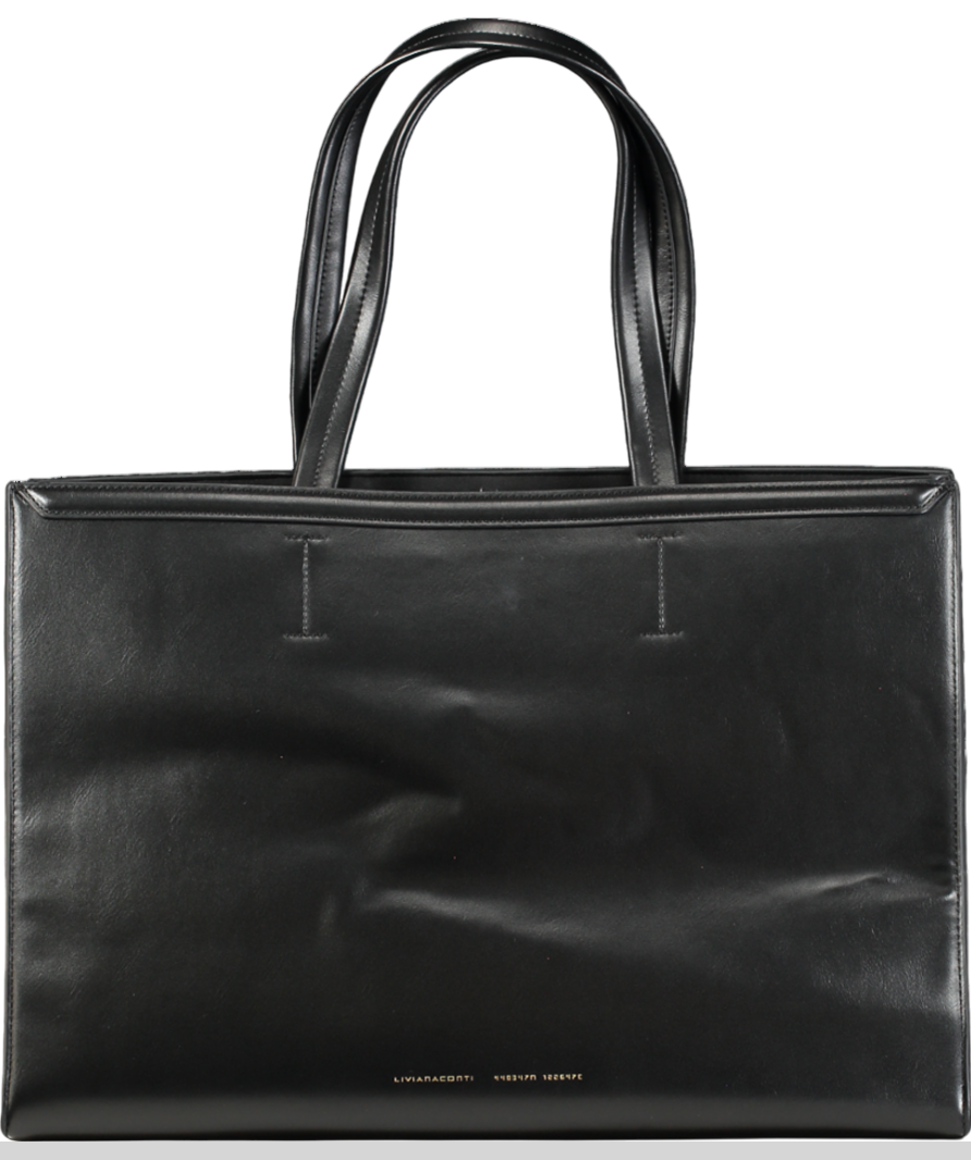 liviana conti BlackVegan Leather Maxi Tote Bag