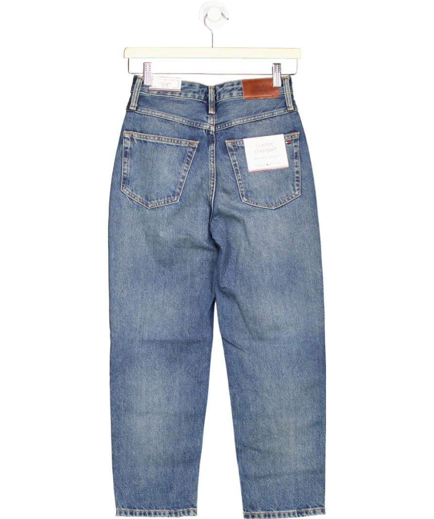 Tommy Hilfiger Blue Classic Straight High Waist Jeans L28 W24