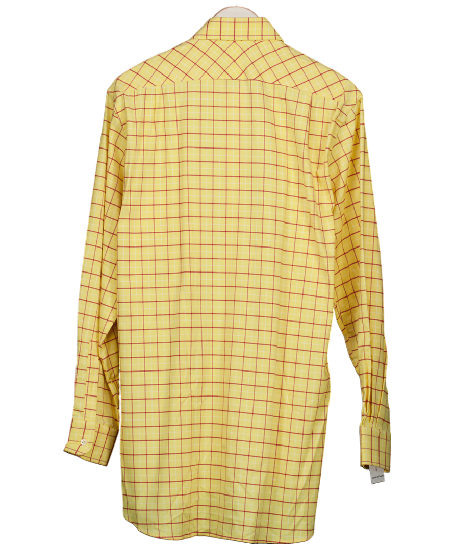 CORDINGS Yellow And Red Check Medium Tattersall Shirt UK 46" CHEST