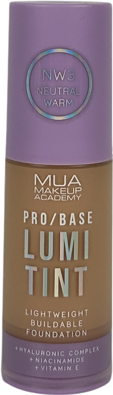 MUA Pro/base Lumi Tint Foundation Nw3 Neutral Warm 30ml