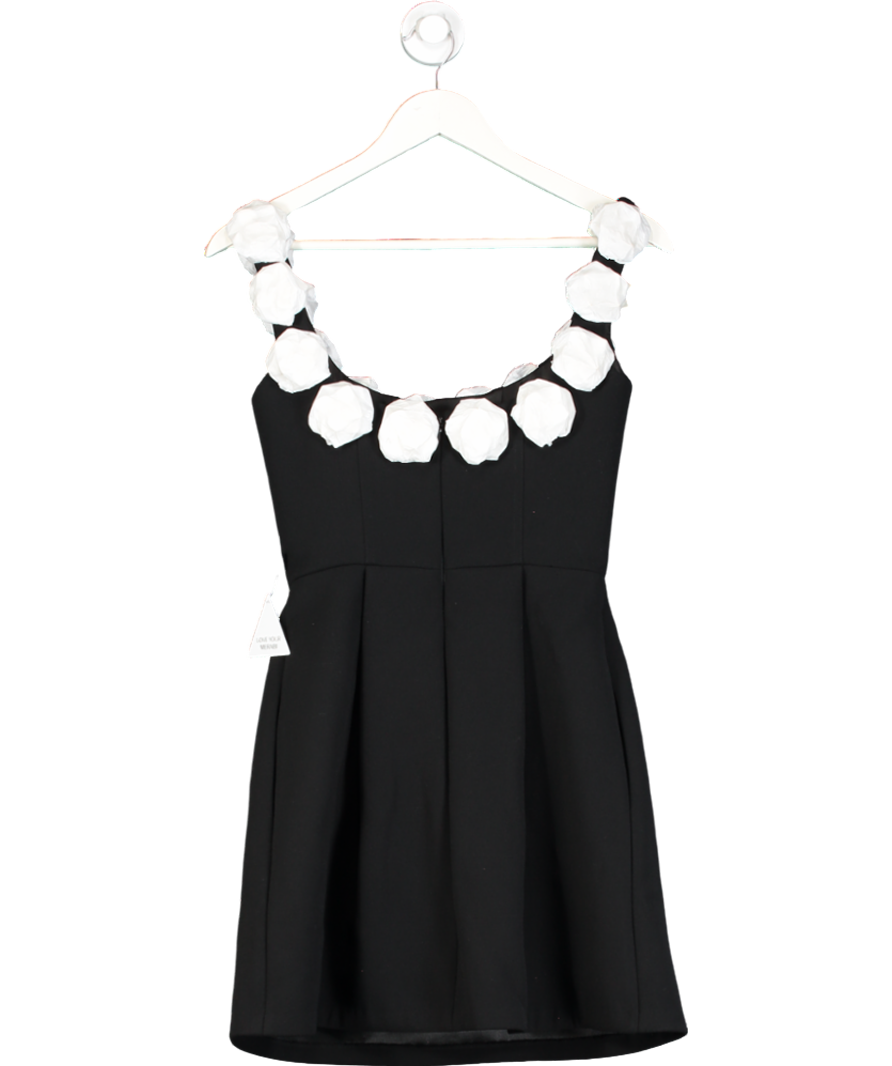 Nadine Merabi Black Cindy Monochrome Dress UK XS