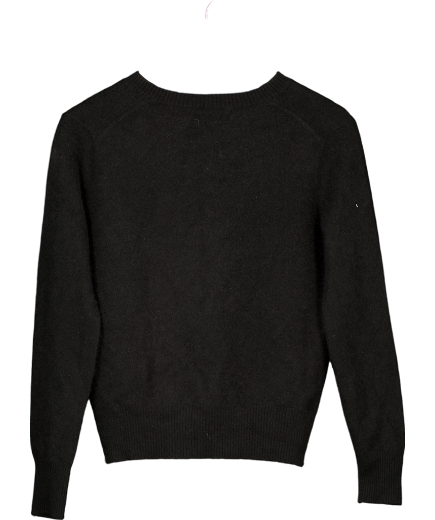 M&S Black Pure Cashmere V-neck Jumper UK S