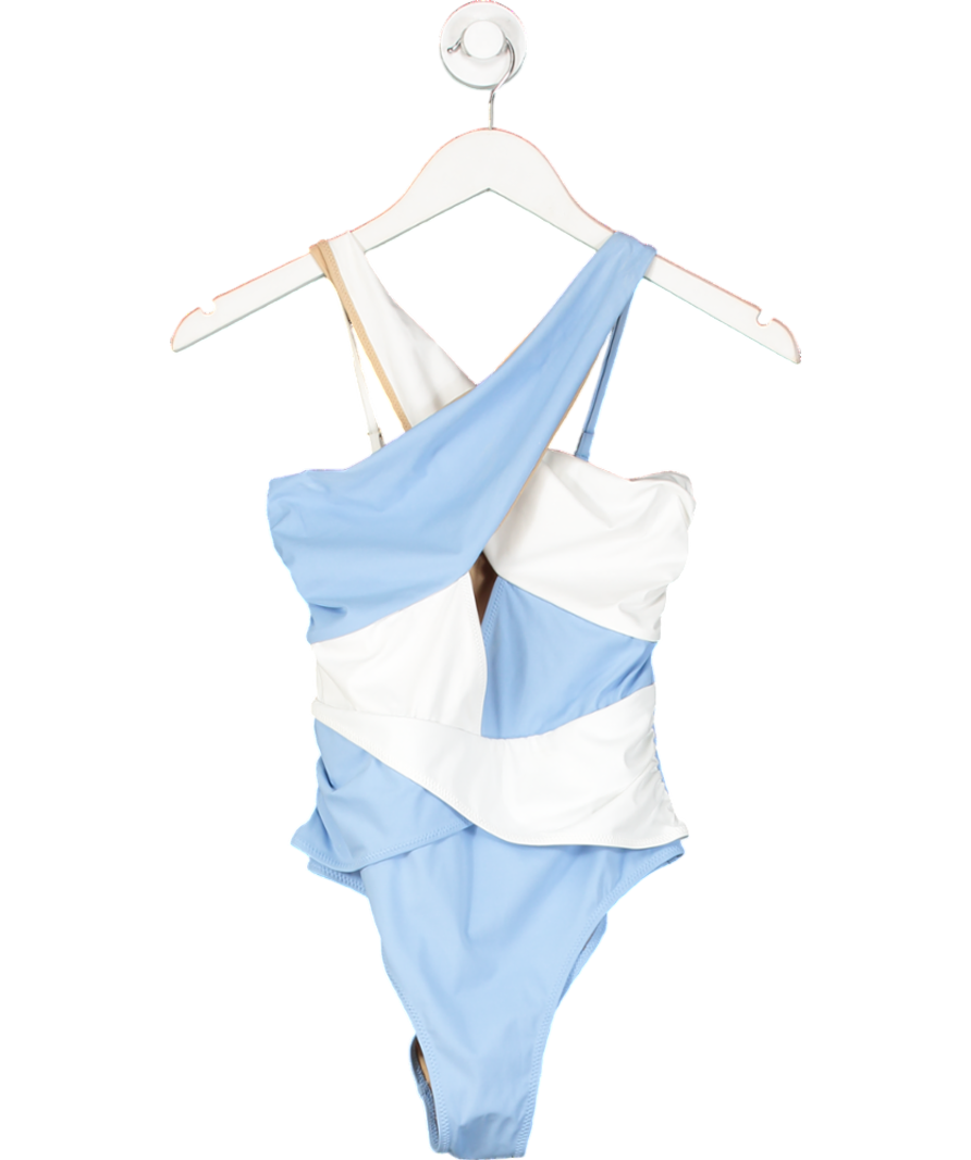 Evarae Blue Cross Neck Swimsuit UK 8
