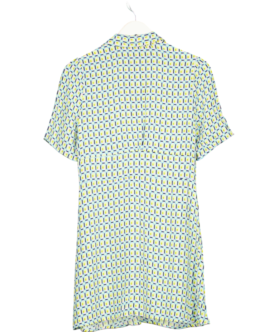 Nobody's Child Blue / Multi Geometric Print Mini Dress UK 10